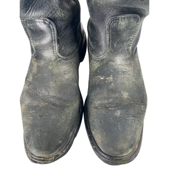 Red Wing Men's Pecos Black Leather Western Moto Work Boots Sz 11.5D (1125)
