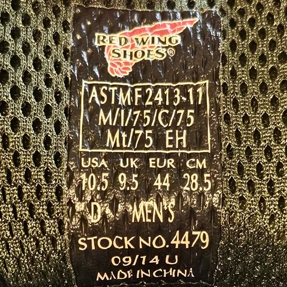 Red Wing Steel Toe Electrical Hazard Oxford Work Shoes - Size 10.5 D - 6634