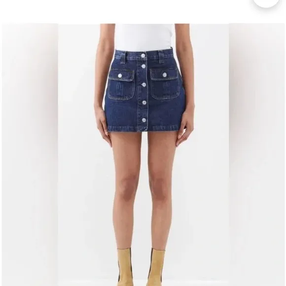 RE/DONE 70’s Button Front Mini Skirt