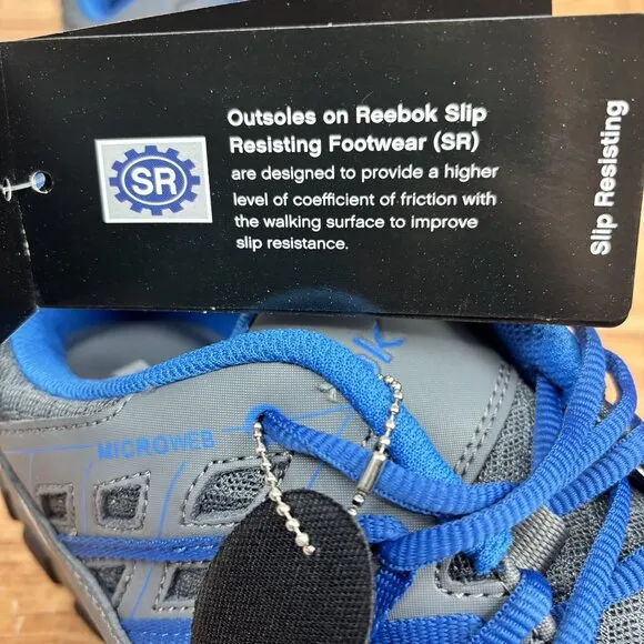 Reebok Mens SubLite Work Shoes Size 15M Gray &amp; Blue Athletic Footwear