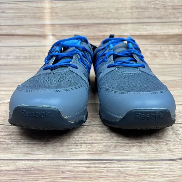 Reebok Mens SubLite Work Shoes Size 15M Gray &amp; Blue Athletic Footwear
