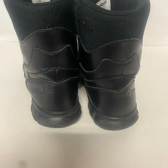 Reebok Mens Work Boots. Tactical wedge sole size 8 M with side zipper.