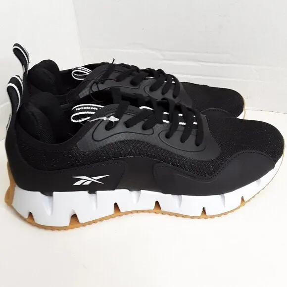 Reebok Men's Zig Dynamica Black White Running Shoe size 8M