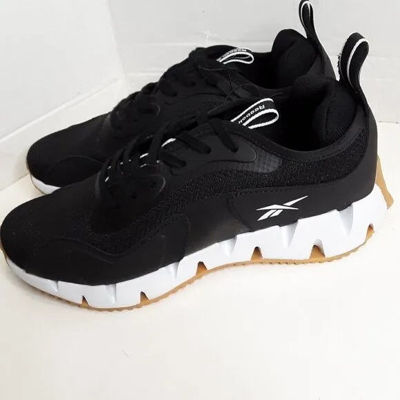 Reebok Men's Zig Dynamica Black White Running Shoe size 8M