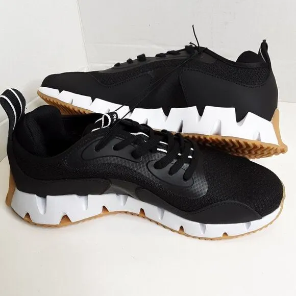 Reebok Men's Zig Dynamica Black White Running Shoe size 8M