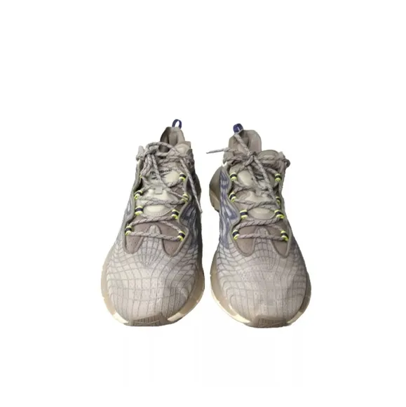 Reebok Zig Kinetica II Boulder Grey Dark Orchid  White Running Shoes Men's 9.5