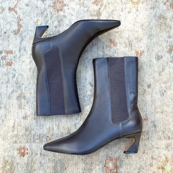 Reiss Mina NWT Brown Leather Boots Sz 39, 8.5 US