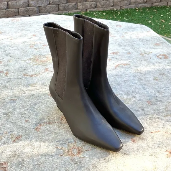 Reiss Mina NWT Brown Leather Boots Sz 39, 8.5 US