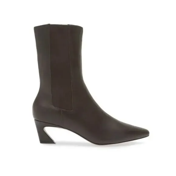 Reiss Mina NWT Brown Leather Boots Sz 39, 8.5 US
