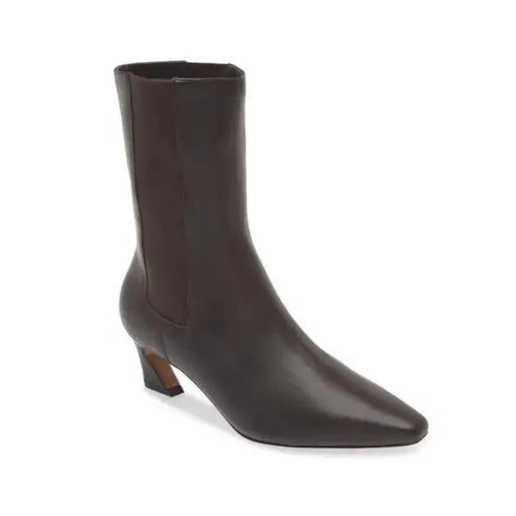 Reiss Mina NWT Brown Leather Boots Sz 39, 8.5 US