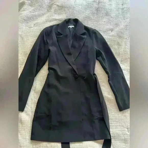 Remi x Revolver Black Blazer Dress with Waist Belt | Size XS