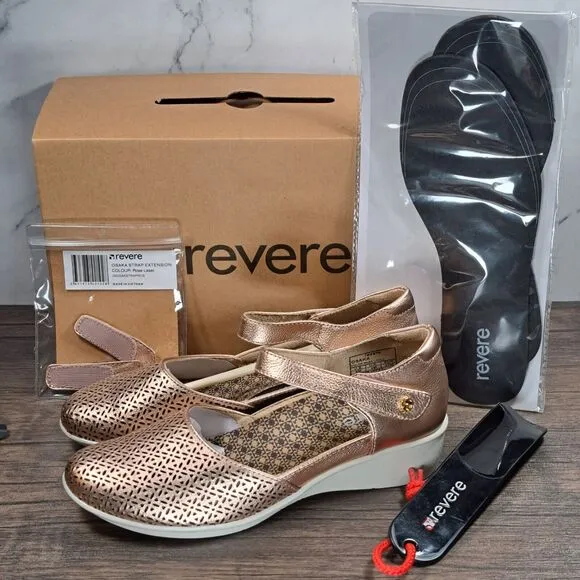 Revere Osaka Rose Laser Mary Jane Shoes w/Fitting Kit Accessories Womens 6 M