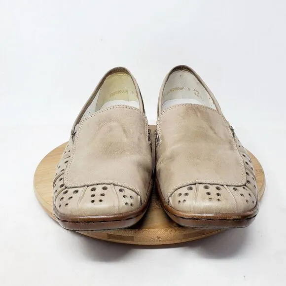 Rieker Shoes Womens 42 Dora Slip On Perforated Comfort Loafer