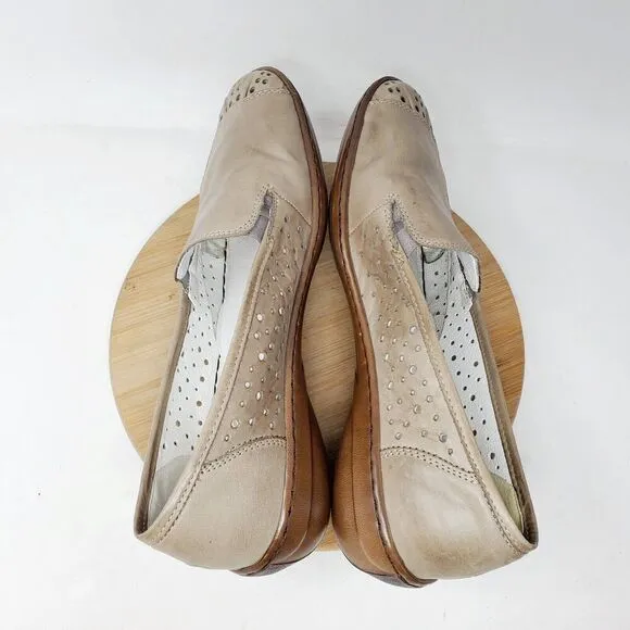 Rieker Shoes Womens 42 Dora Slip On Perforated Comfort Loafer