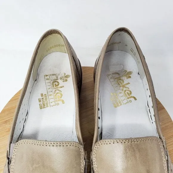Rieker Shoes Womens 42 Dora Slip On Perforated Comfort Loafer