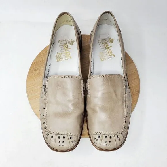 Rieker Shoes Womens 42 Dora Slip On Perforated Comfort Loafer