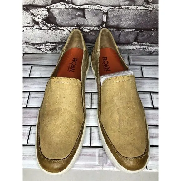 Roan By Bedstu Wils Brown Leather Textile SlipOn Casual Shoes Men Sz 12M US/45EU