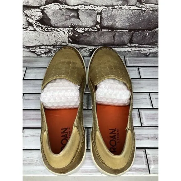 Roan By Bedstu Wils Brown Leather Textile SlipOn Casual Shoes Men Sz 12M US/45EU