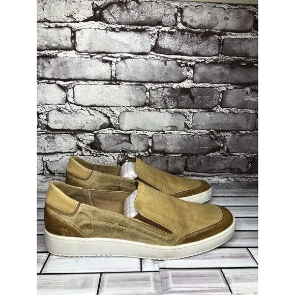 Roan By Bedstu Wils Brown Leather Textile SlipOn Casual Shoes Men Sz 12M US/45EU