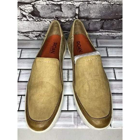 Roan By Bedstu Wils Brown Leather Textile SlipOn Casual Shoes Men Sz 12M US/45EU