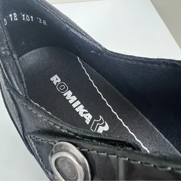 Romika | Academia Comfy Leather Mary Jane Cassie Shoes Black | 38