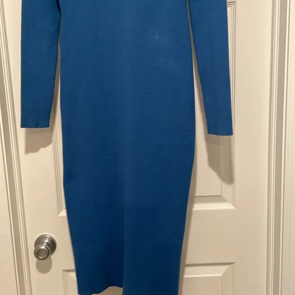 Ronny Kobo Collective Ribbed Button Front‎ Vianne Knit Dress Teal  XL