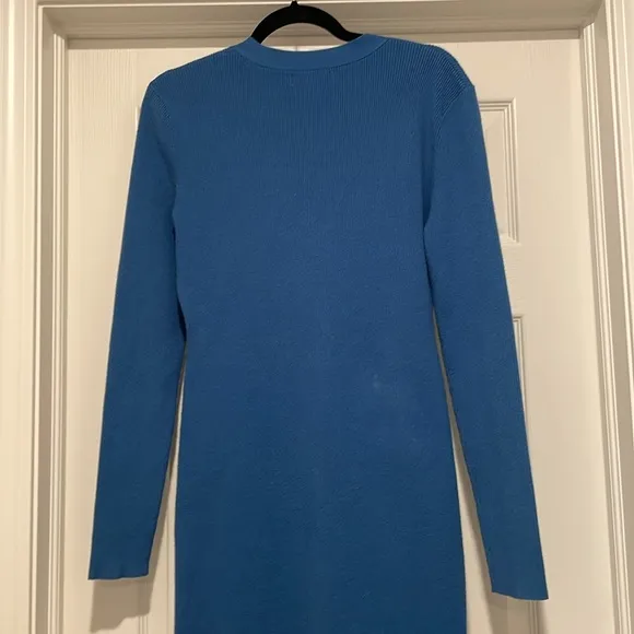 Ronny Kobo Collective Ribbed Button Front‎ Vianne Knit Dress Teal  XL
