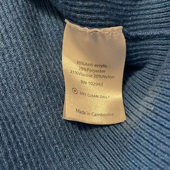 Ronny Kobo Collective Ribbed Button Front‎ Vianne Knit Dress Teal  XL