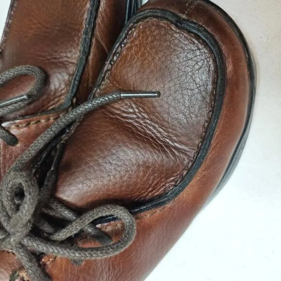 Roper Brown Sz6 Lace Up Ankle leather boots. W's. Rubber Soles. RareToughSturdy