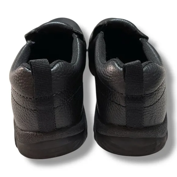 Roper Men’s Work Performance Slip-On Shoes Smooth Black Tumbled Leather Size 7W