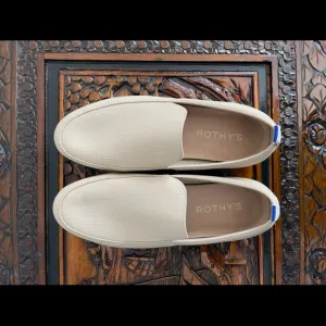 Rothy's Cream Loafers Sleek Slip-On Shoes