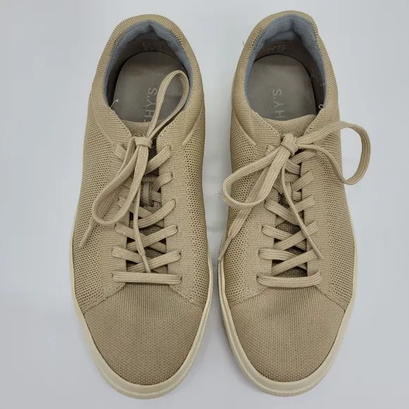 Rothy's RS02 Sneakers Tan Cream Wheat Casual Lace Up Low Top Mens Size 10