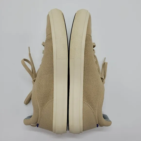 Rothy's RS02 Sneakers Tan Cream Wheat Casual Lace Up Low Top Mens Size 10