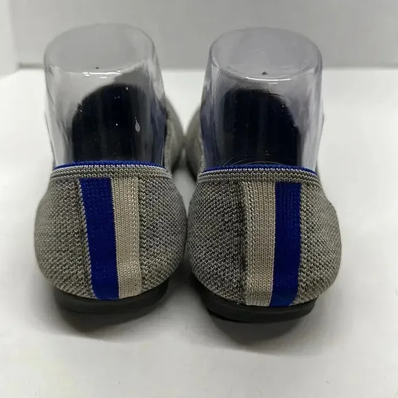 Rothy’s Taupe Heather Grey Blue Slip On Washable Loafers Shoes Size 8