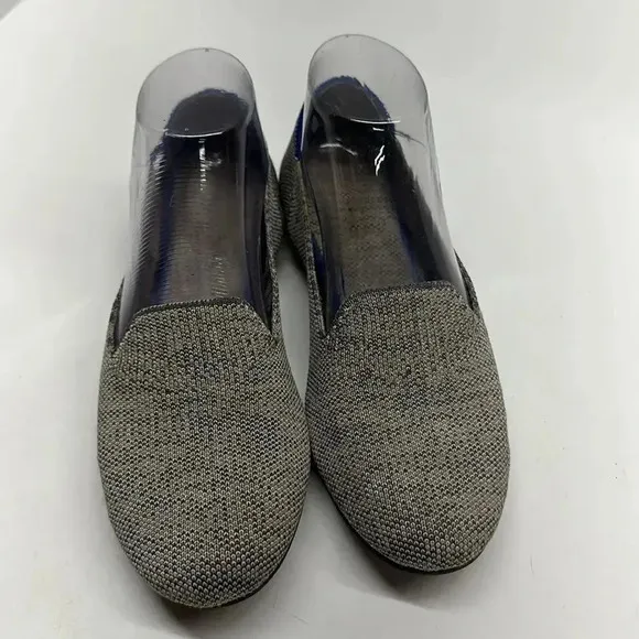 Rothy’s Taupe Heather Grey Blue Slip On Washable Loafers Shoes Size 8