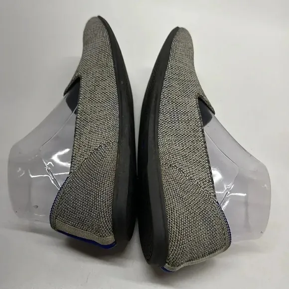 Rothy’s Taupe Heather Grey Blue Slip On Washable Loafers Shoes Size 8