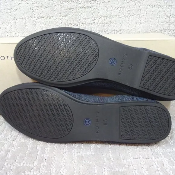 Rothys The Flat Navy Heather Round Toe Slip on Shoes Multiple Sizes