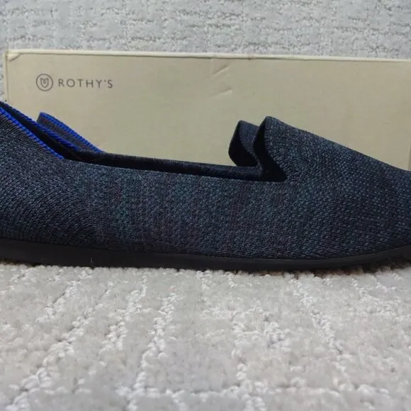Rothys The Flat Navy Heather Round Toe Slip on Shoes Multiple Sizes