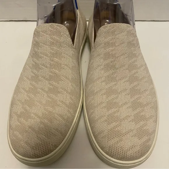 Rothy’s Woman’s Shoes Ivory Houndstooth Slip On Sneaker Size 11.5
