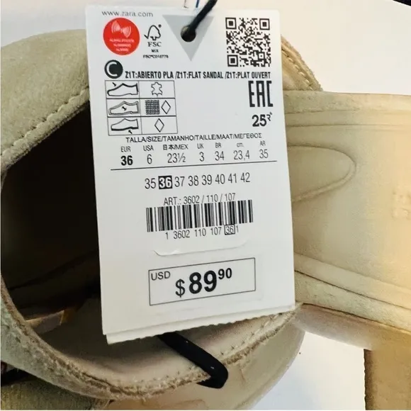 (S3)ZARA Leather Chunky Wood‎ Heel Suede Sandal Sizes 9(1),10(1) NWT