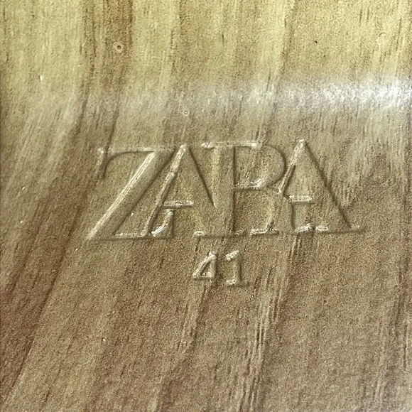 (S3)ZARA Leather Chunky Wood‎ Heel Suede Sandal Sizes 9(1),10(1) NWT