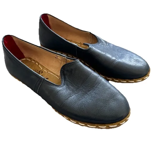SABAH Leather Loafers Size 39 or 7/7.5 Classic Minimalist Lagenlook Casual