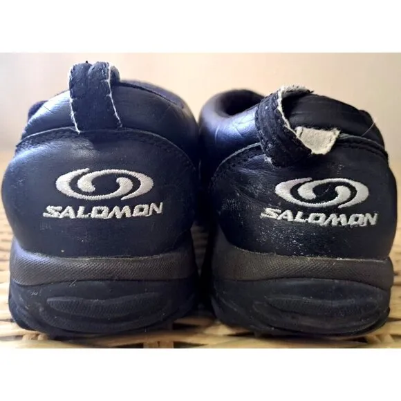 Salomon ContraGrip Men's 8 Black Leather Slip-In Work Shoe FLAWS
