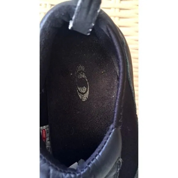 Salomon ContraGrip Men's 8 Black Leather Slip-In Work Shoe FLAWS