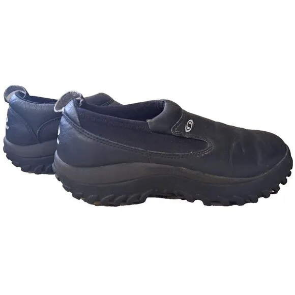 Salomon ContraGrip Men's 8 Black Leather Slip-In Work Shoe FLAWS