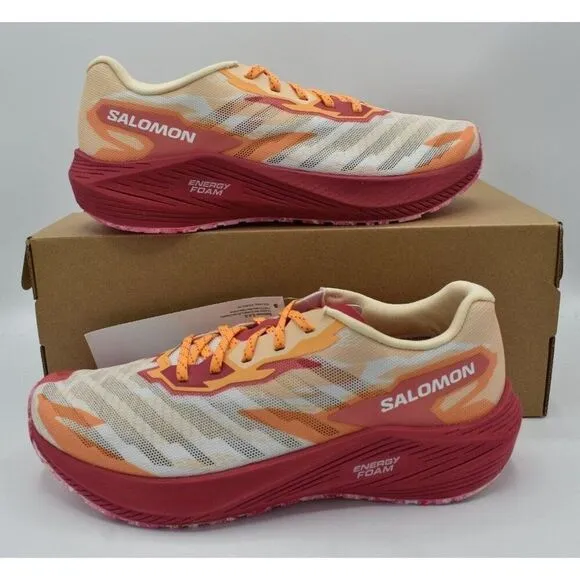 Salomon Womens Size 7.5 Aero Volt Peach Pink White Running Shoes Sneakers