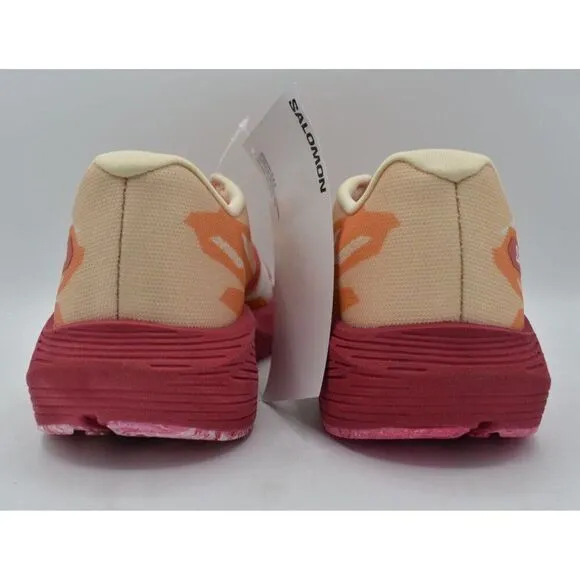Salomon Womens Size 7.5 Aero Volt Peach Pink White Running Shoes Sneakers