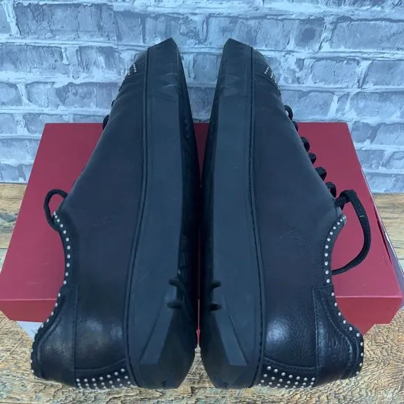 Salvatore Ferragamo Cube Studded Nero Buffalo Black‎ Shoes Mens Size 12