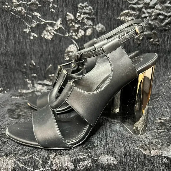 Salvatore Ferragamo ‘Galilea’ Black Sandals, Size 37- US 6.5