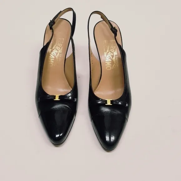 Salvatore ferragamo leather heels